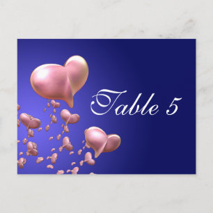 Heartful Table Number Card Briefkaart