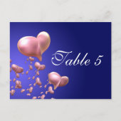 Heartful Table Number Card Briefkaart (Voorkant)