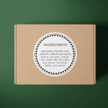 Hearth Pattern Ingredients Product Label Stickers