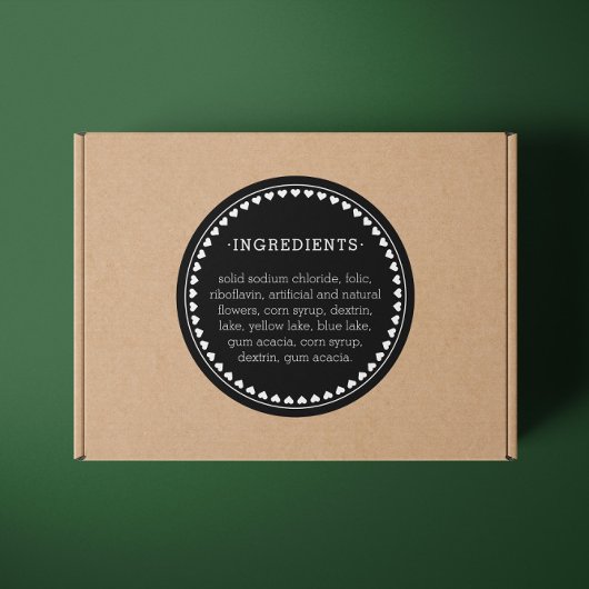 Hearth Pattern Ingredients Product Label Stickers