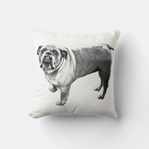 Hearth‑Side Bulldog Accent Kussen