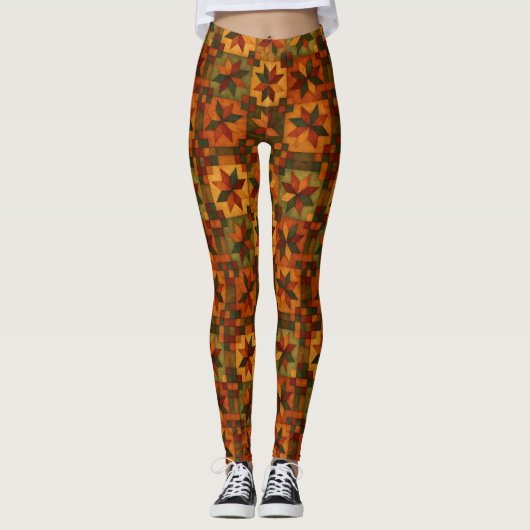 Hearthlight Harmony - Herfstster Quilt Leggings (Voorkant)