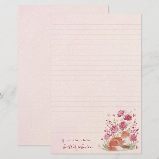 Hearthlight Notes A Little Love Romantic Winter Briefpapier (Voorkant / Achterkant)