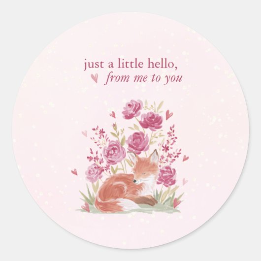 Hearthlight Notes A Little Love Romantic Winter Ronde Sticker (Voorkant)