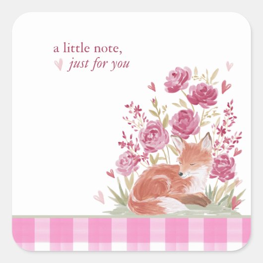 Hearthlight Notes A Little Love Romantic Winter Vierkante Sticker (Voorkant)