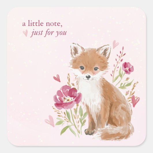 Hearthlight Notes A Little Love Romantic Winter Vierkante Sticker (Voorkant)