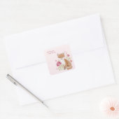 Hearthlight Notes A Little Love Romantic Winter Vierkante Sticker (Envelop)
