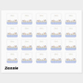 Hearthlight Notes Lente Zachte Gingham Weide Vierkante Sticker (Vel)