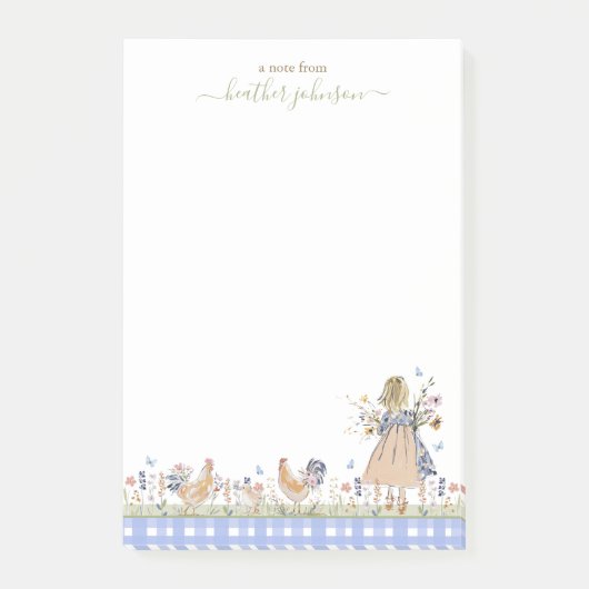 Hearthlight Notes Lente Zachte Weide Gingham (Voorkant)