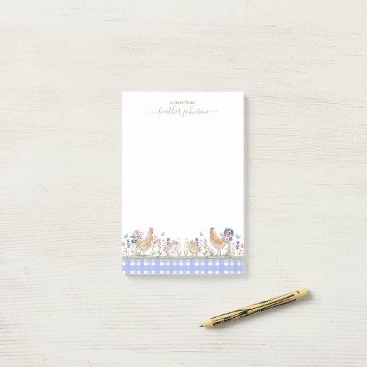 Hearthlight Notes Lente Zachte Weide Gingham (Op bureau)