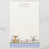 Hearthlight Notes Lente Zachte Weide Gingham Briefpapier (Voorkant)