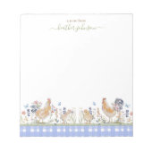 Hearthlight Notes Lente Zachte Weide Gingham Notitieblok (Voorkant)