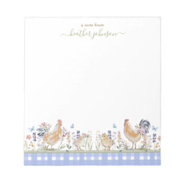Hearthlight Notes Lente Zachte Weide Gingham Notitieblok