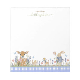 Hearthlight Notes Lente Zachte Weide Gingham Notitieblok