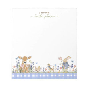 Hearthlight Notes Lente Zachte Weide Gingham Notitieblok