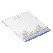 Hearthlight Notes Lente Zachte Weide Gingham Notitieblok (Schuin)