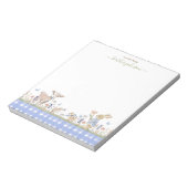 Hearthlight Notes Lente Zachte Weide Gingham Notitieblok (Linkerzijde)