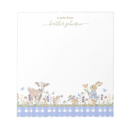 Hearthlight Notes Lente Zachte Weide Gingham Notitieblok