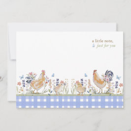 Hearthlight Notes Lente Zachte Weide Gingham Notitiekaartje