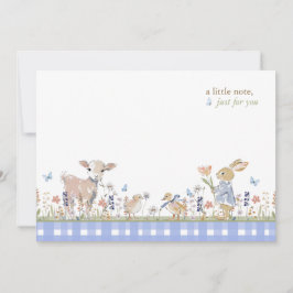 Hearthlight Notes Lente Zachte Weide Gingham Notitiekaartje