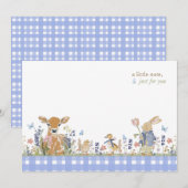 Hearthlight Notes Lente Zachte Weide Gingham Notitiekaartje (Voorkant / Achterkant)