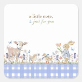 Hearthlight Notes Lente Zachte Weide Gingham Vierkante Sticker (Voorkant)