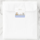 Hearthlight Notes Lente Zachte Weide Gingham Vierkante Sticker (Tas)