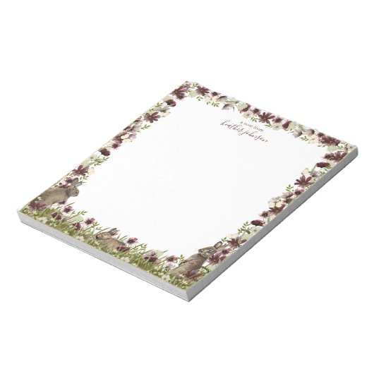 Hearthlight Notes Spring Meadow Bunny Notepad Notitieblok (Linkerzijde)