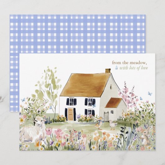 Hearthlight Notes Spring Soft Meadow Garden Notitiekaartje (Voorkant / Achterkant)