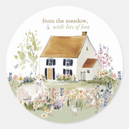 Hearthlight Notes Spring Soft Meadow Garden Ronde Sticker