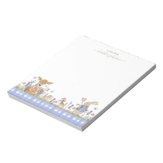 Hearthlight Notes Spring Soft Meadow Gingham Notitieblok (Linkerzijde)