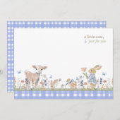 Hearthlight Notes Spring Soft Meadow Gingham Notitiekaartje (Voorkant / Achterkant)