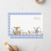 Hearthlight Notes Spring Soft Meadow Gingham Notitiekaartje (Voorkant / Achterkant in situ)