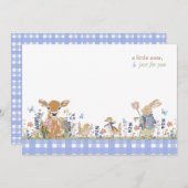 Hearthlight Notes Spring Soft Meadow Gingham Notitiekaartje (Voorkant / Achterkant)
