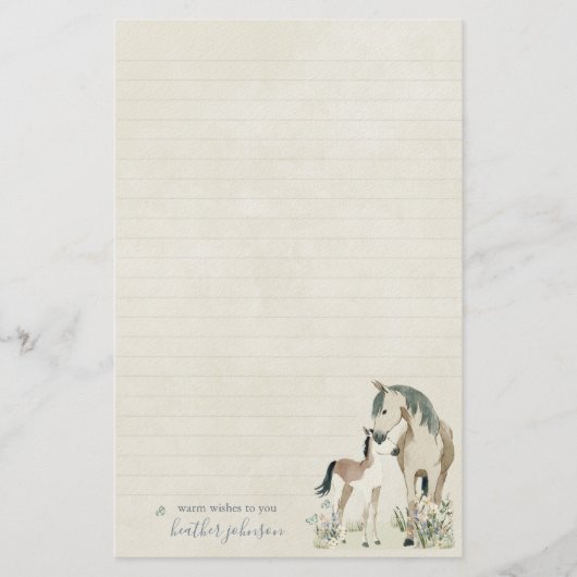 Hearthlight Notes Weide & Mane Notes Briefpapier (Voorkant)