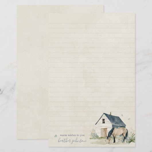 Hearthlight Notes Weide & Manen Notities Briefpapier (Voorkant / Achterkant)