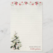 Hearthlight Notes Winter Cozy Dog Gepersonaliseerd Briefpapier (Voorkant)