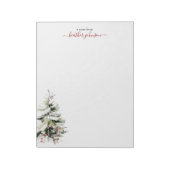 Hearthlight Notes Winter Cozy Dog Personalized Notitieblok (Linkerzijde)