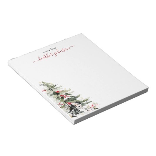 Hearthlight Notes Winter Cozy Dog Personalized Notitieblok (Schuin)