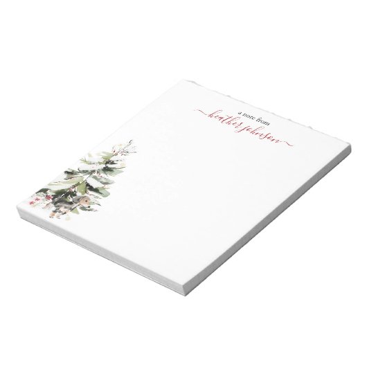 Hearthlight Notes Winter Cozy Dog Personalized Notitieblok (Linkerzijde)