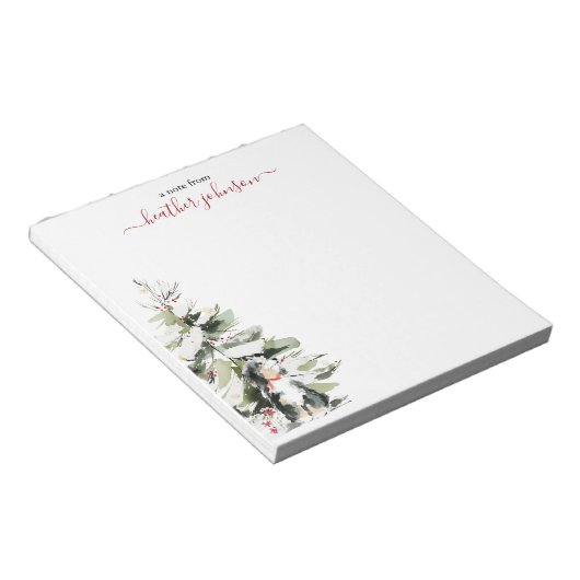 Hearthlight Notes Winter Cozy Dog Personalized Notitieblok (Schuin)