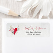 Hearthlight Notes Winter Cozy Heart Personalized Etiket (Insitu)