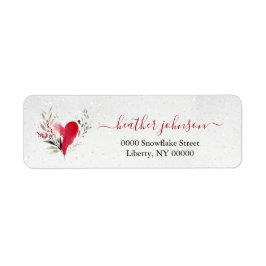 Hearthlight Notes Winter Cozy Heart Personalized Etiket