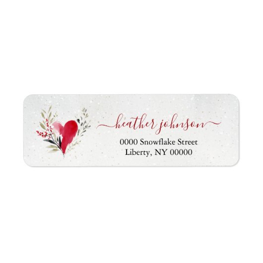 Hearthlight Notes Winter Cozy Heart Persoonlijk Etiket (Voorkant)