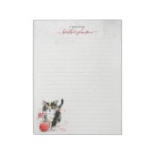 Hearthlight Notes Winter Cozy Kitten Personalized Notitieblok (Linkerzijde)