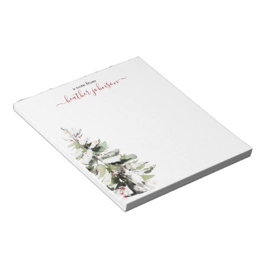 Hearthlight Notes Winter Cozy Kitten Personalized Notitieblok (Schuin)