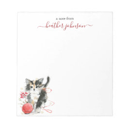 Hearthlight Notes Winter Cozy Kitten Personalized Notitieblok