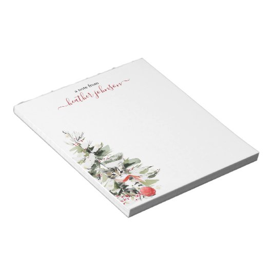 Hearthlight Notes Winter Cozy Kitten Personalized Notitieblok (Schuin)