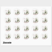 Hearthlight Notes Winter Cozy Kitten Personalized Ronde Sticker (Vel)