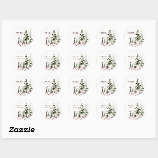 Hearthlight Notes Winter Cozy Kitten Personalized Ronde Sticker (Vel)
